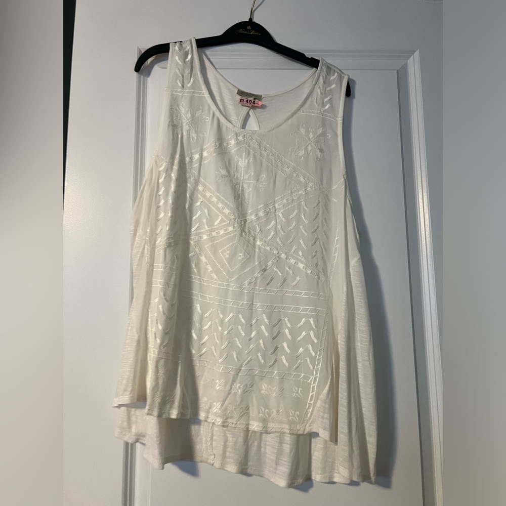 Lucky brand white tank blouse